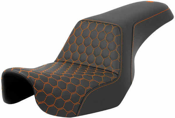 Saddlemen Seat askel ylös HC Orange Stitch 806-04-17703