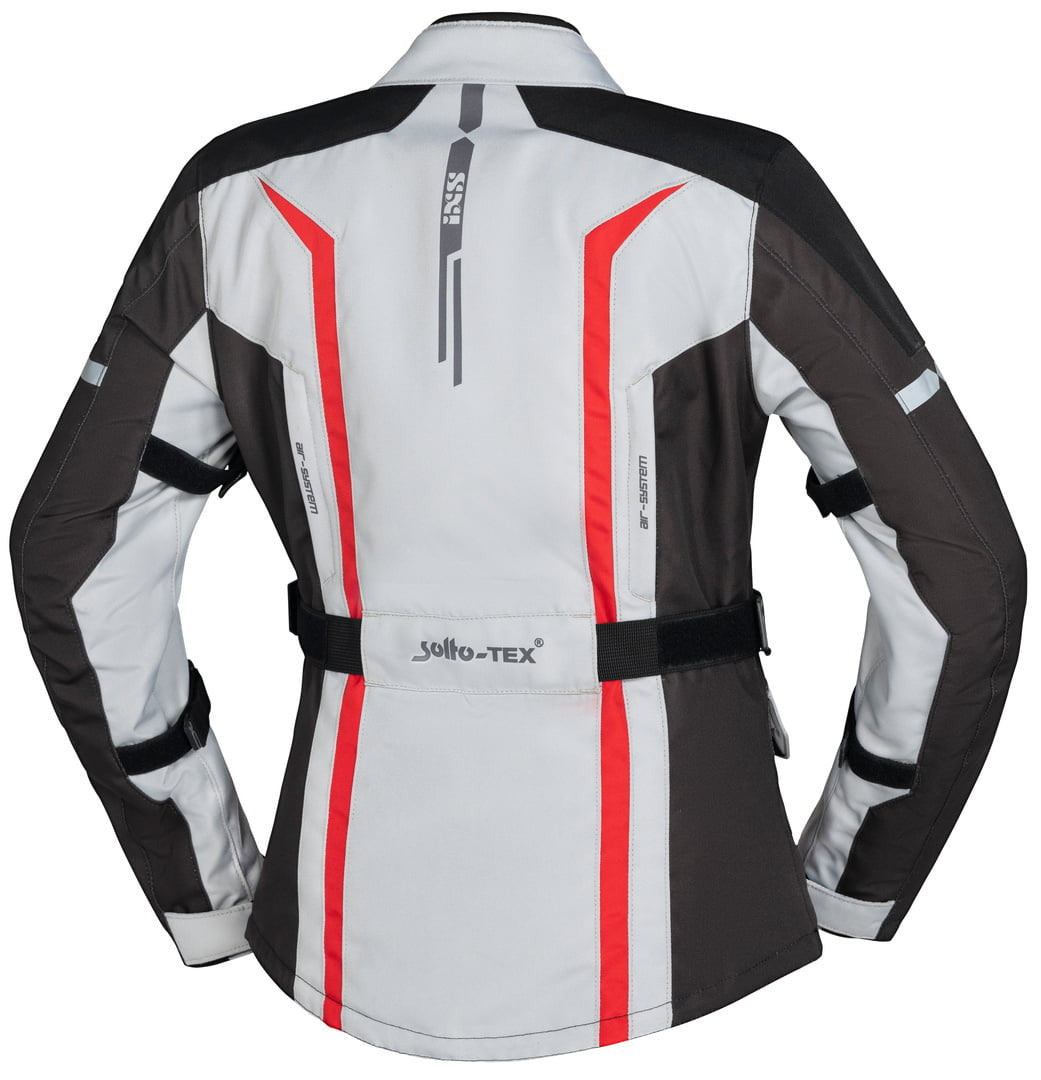 IXS Lady Textile Mc-Jacket Evans-St 2.0 Harmaa /punainen