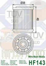 HIFLOFILTRO Oil Filter - HF143 HF143