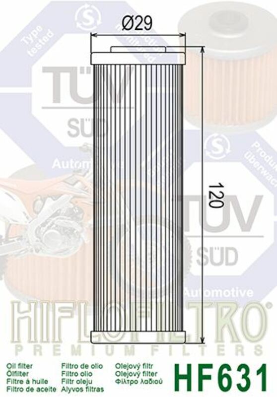 HIFLOFILTRO Oil Filter - HF631 HF631