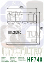 HIFLOFILTRO Oil Filter - HF740 HF740