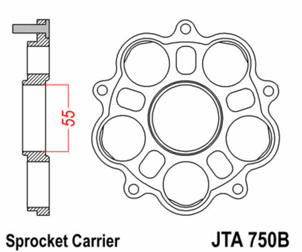 JT Sprockin takaraja - 5 Silentbloc Ducati JTA750B