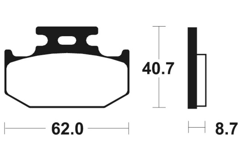 Tecnium Street Organic Brake Pads - MA132 1022354