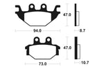 Tecnium Street Organic Brake Pads - MA310 1022474