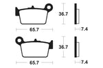 Tecnium Street Organic Brake Pads - MA361 1022493