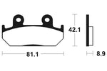 Tecnium Street Organic Brake Pads - MA93 1022563