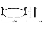 Tecnium scooter organic brake pads - ME163 1022620