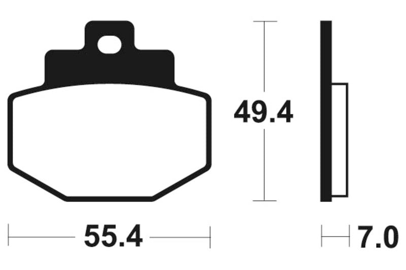 Tecnium scooter organic brake pads - ME272 1022660