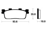 Tecnium scooter organic brake pads - ME363 1022688