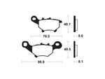 Tecnium scooter organic brake pads - ME374 1022692