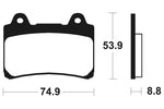 Tecnium Street Performance Sintered Metal Brake Pads - MF113 1022717