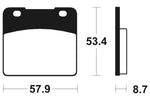 Tecnium Street Performance Sintered Metal Brake Pads - MF77 1022805