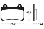 Tecnium Street Performance Sintered Metal Brake Pads - MF90 1022807