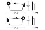 Tecnium MX/ATV sintrattu metallijarrutyynyt - MO104 1022838