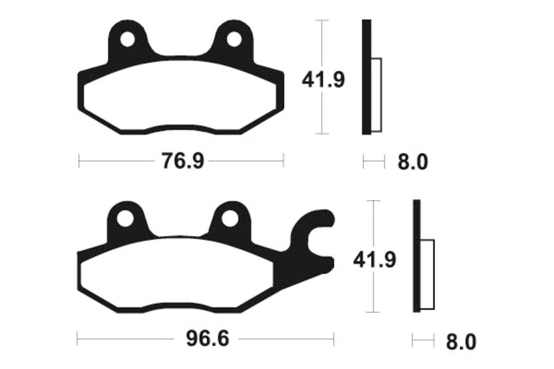 Tecnium MX/ATV sintrattu metallijarrutyynyt - MO138 1022845