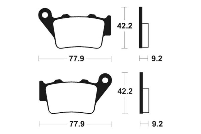 Tecnium MX/ATV -sintratut metallijarrutyynyt - MO175 1022851