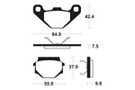 Tecnium MX/ATV -sintratut metallijarrutyynyt - MO192 1022853