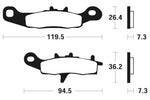 Tecnium MX/ATV -sintratut metallijarrutyynyt - MO226 1022860