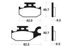 Tecnium MX/ATV -sintratut metallijarrutyynyt - MO254 1022863