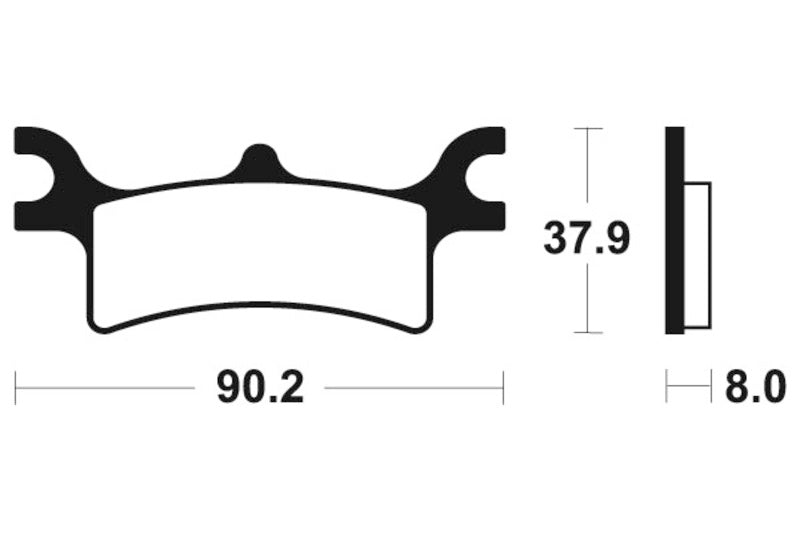 Tecnium MX/ATV -sintratut metallijarrutyynyt - MO287 1022872