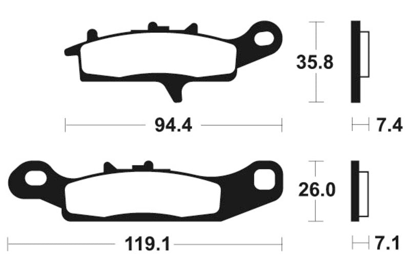 Tecnium MX/ATV sintrattu metallijarrutyynyt - MO301 1022879