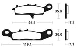 Tecnium MX/ATV sintrattu metallijarrutyynyt - MO301 1022879