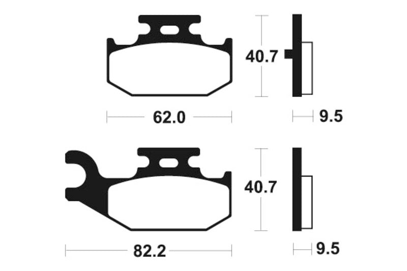 Tecnium MX/ATV -sintratut metallijarrutyynyt - MO316 1022882