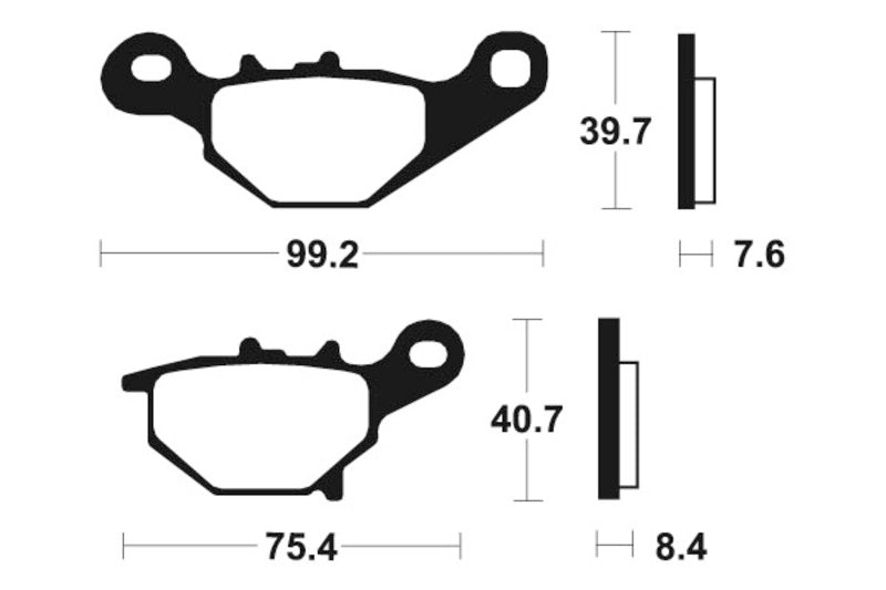 Tecnium MX/ATV Sintered Metal Brake Pads - MO320 1022883