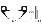 Tecnium MX/ATV -sintratut metallijarrutyynyt - MO322 1022884