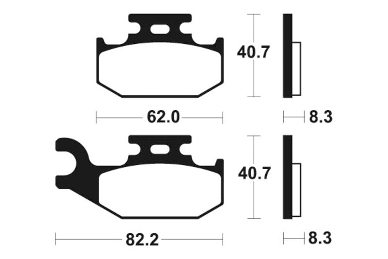 Tecnium MX/ATV -sintratut metallijarrutyynyt - MO336 1022887