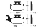 Tecnium MX/ATV -sintratut metallijarrutyynyt - MO336 1022887