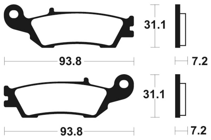 TECNIUM MX/ATV -sintratut metallijarrutyynyt - MO340 102228888888888888888