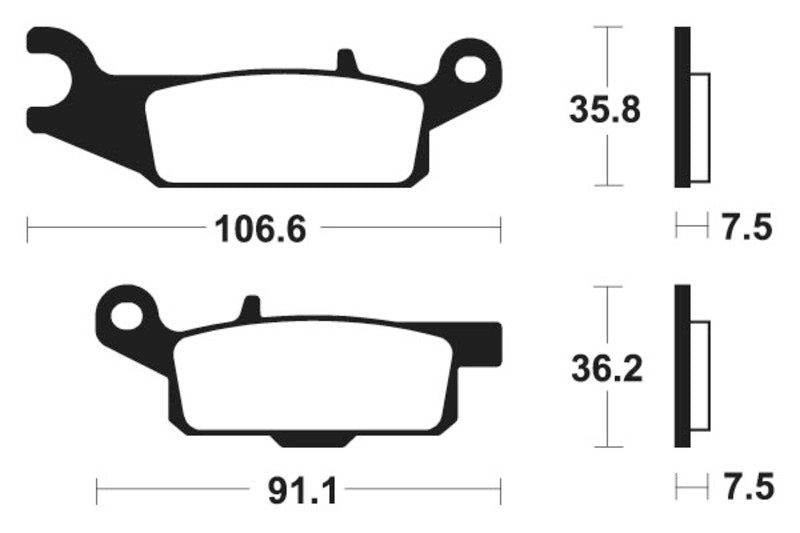 Tecnium MX/ATV sintrattu metallijarrutyynyt - MO349 1022890