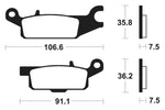 Tecnium MX/ATV sintrattu metallijarrutyynyt - MO350 1022891