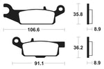 Tecnium MX/ATV -sintratut metallijarrutyynyt - MO351 1022892