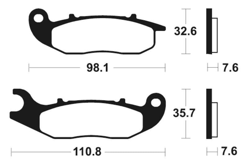 Tecnium MX/ATV -sintratut metallijarrutyynyt - MO359 1022894