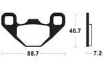 Tecnium MX/ATV -sintratut metallijarrutyynyt - MO406 1022905