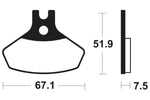 Tecnium MX/ATV -sintratut metallijarrutyynyt - MO407 1022906