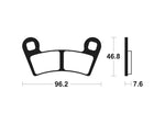 Tecnium MX/ATV -sintratut metallijarrutyynyt - MOA398 1022939