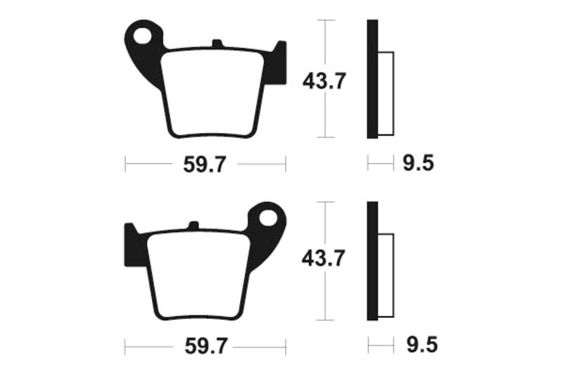 Tecnium Racing MX/ATV sintrattu metallijarrutyynyt - MOR277 1022972