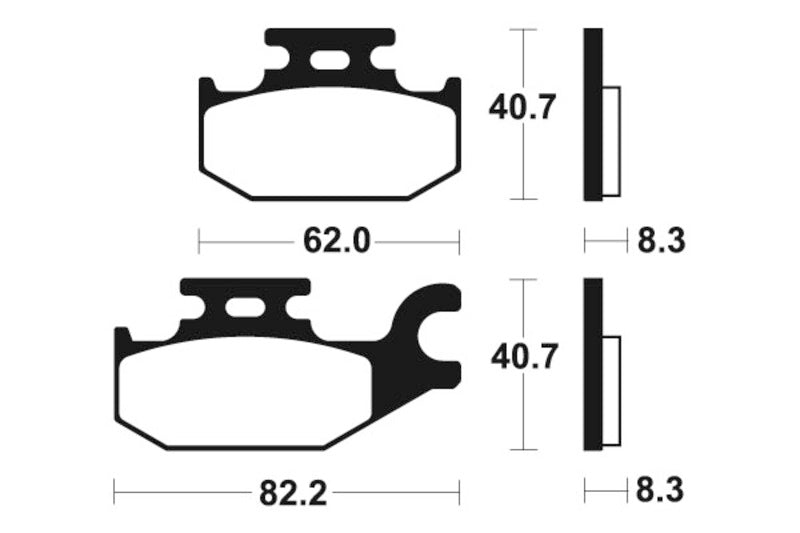 Tecnium Racing MX/ATV -sintratut metallijarrutyynyt - MOR335 1022988