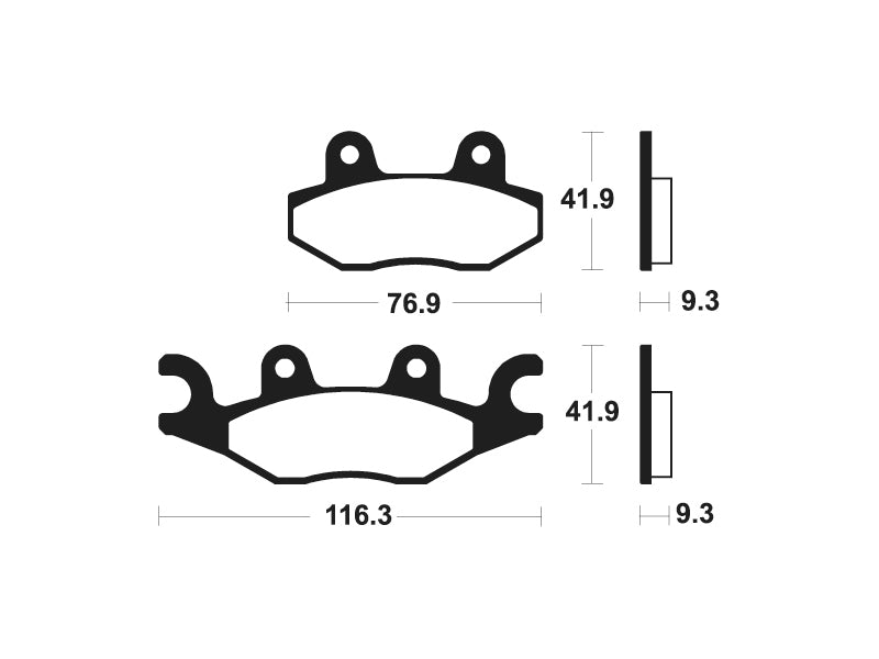 Tecnium Racing MX/ATV sintrattu metallijarrutyynyt - MOR378 1023001