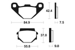 Tecnium Racing MX/ATV sintrattu metallijarrutyynyt - MOR46 1023018