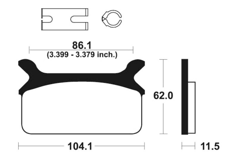 Tecnium Street Performance Sintered Metal Brake Pads - MR168 1023045