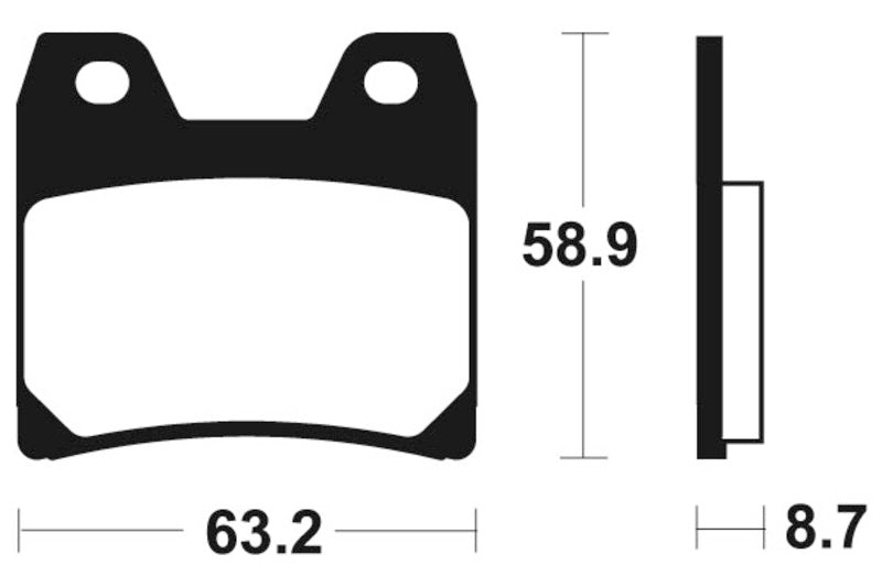 Tecnium Street Performance Sintered Metal Brake Pads - MR270 1023070