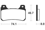 Tecnium Professional Racing Sintered Metal Brake Pads - MSR309 1023164