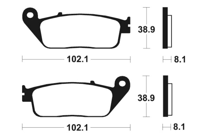 Tecnium Maxi -skootteri sintrattu metallijarrutyynyt - MSS127 1023178