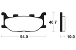 Tecnium Maxi -skootteri sintrattu metallijarrutyynyt - MSS191 1023186