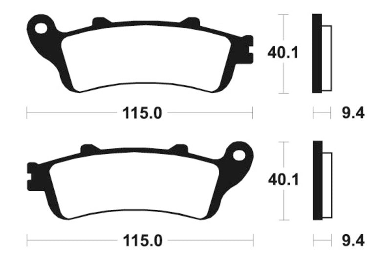 Tecnium Maxi -skootteri sintrattu metallijarrutyynyt - MSS222 1023189