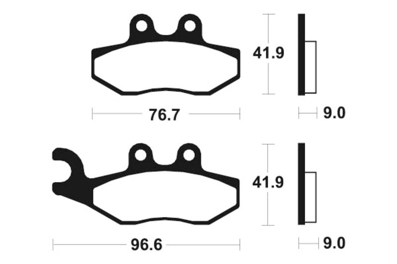 Tecnium Maxi -skootteri sintrattu metallijarrutyynyt - MSS286 1023206